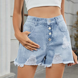 Women's denim ripped shorts hot pants - V.I.P Digital Presence
