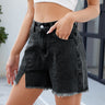 Women's denim shorts with frayed edges versatile split hot pants - V.I.P Digital Presence