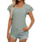 Women's European and American V-neck sweet short sleeved T-shirt hollowed out top - V.I.P Digital Presence