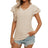 Women's European and American V-neck sweet short sleeved T-shirt hollowed out top - V.I.P Digital Presence