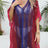 Women's gradient color hollow woven sweater loose casual bikini dress - V.I.P Digital Presence