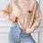 Women's high neck pullover sweater loose heart sticker casual base sweater - V.I.P Digital Presence