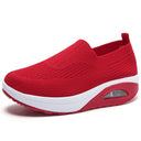 Women's shoes with thick sole and air cushion comfortable for casual sports breathable and fly woven soft soled women's shoes - V.I.P Digital Presence