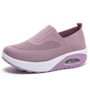 Women's shoes with thick sole and air cushion comfortable for casual sports breathable and fly woven soft soled women's shoes - V.I.P Digital Presence