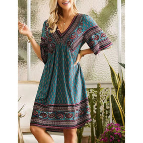 Women's vacation ethnic style dress - V.I.P Digital Presence