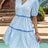 Women's vertical striped stand up collar lace patchwork dress - V.I.P Digital Presence