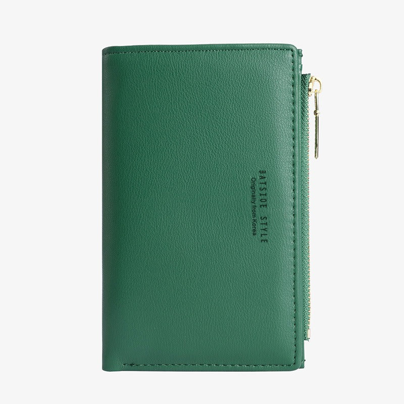 Women's wallet simple ultra-thin side zipper medium coin purse student bag - V.I.P Digital Presence