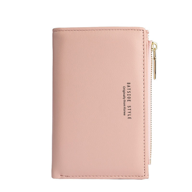 Women's wallet simple ultra-thin side zipper medium coin purse student bag - V.I.P Digital Presence