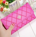 Womens Wallets and Purses Plaid PU Leather Long Wallet Hasp Phone Bag Money Coin Pocket Card Holder Female Wallets Purse - V.I.P Digital Presence
