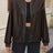 Zip Up Baseball Collar Dropped Shoulder Jacket - V.I.P Digital Presence