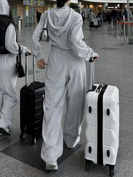 Zip Up Hoodie and Pocketed Pants Set - V.I.P Digital Presence