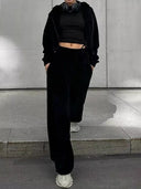 Zip Up Hoodie and Pocketed Pants Set - V.I.P Digital Presence