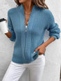 Zip Up Long Sleeve Cardigan - V.I.P Digital Presence